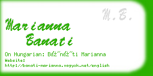marianna banati business card